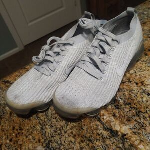 Nike Air VaporMax Flyknit 3 Platinum Running Shoes AJ6910-100 Women's Size 8